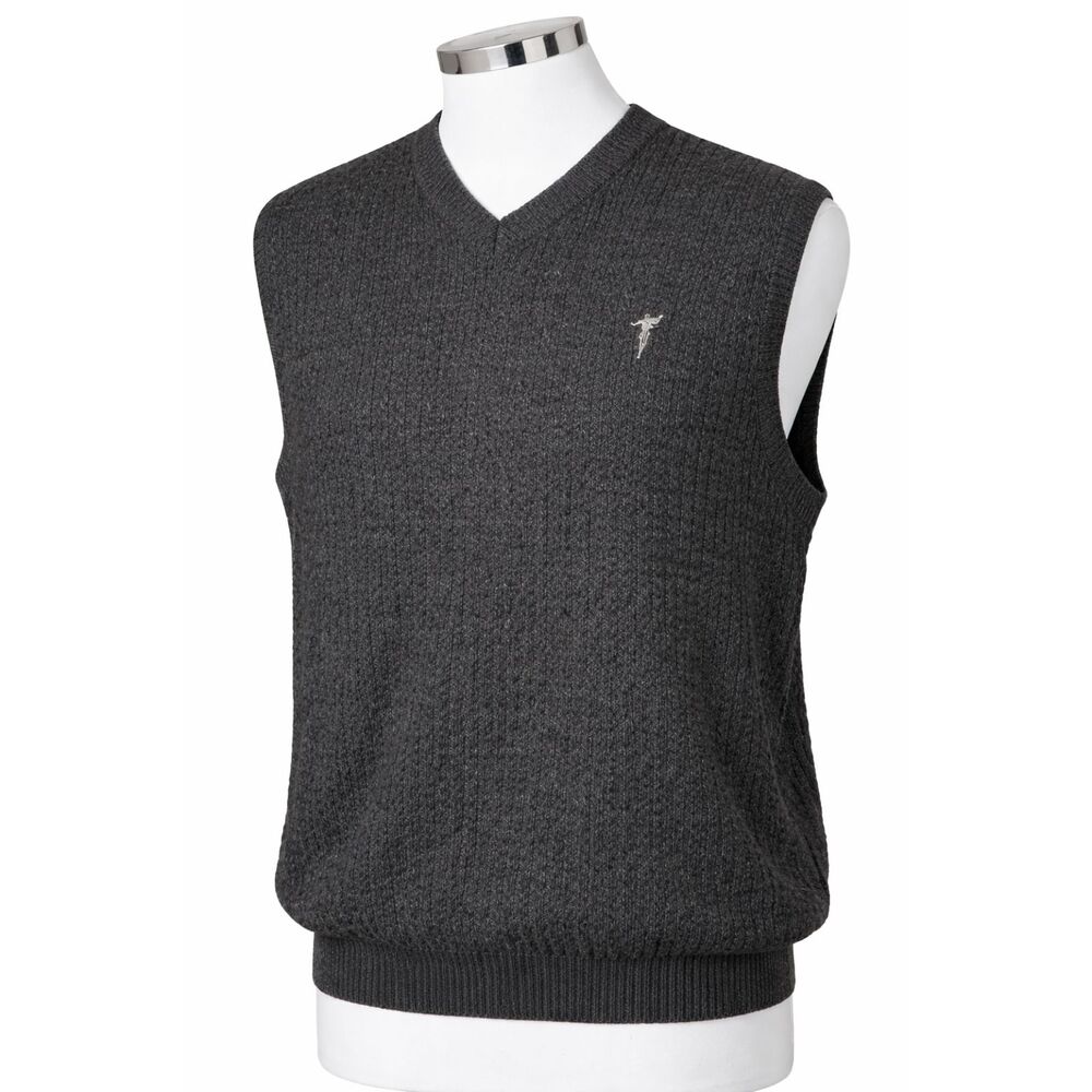 Fairway Outfitters 100% Cotton Vest Dark Gray Size Large Golf